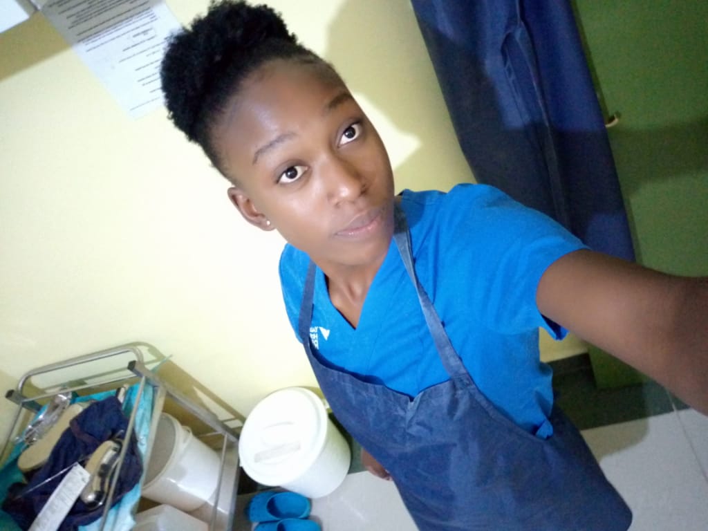 PowerOfOneKenya's tweet photo. "Nursing to me is not just a profession but part of who i am" says Sharon Atieno an EFAC alumna who is a nurse by profession. Sharon and other medical personnel are actively involved in helping Covid-19 patients, a global pandemic.
@GivingEducation
#Transformation
#COVID19 https://t.co/irkYjx2Mya