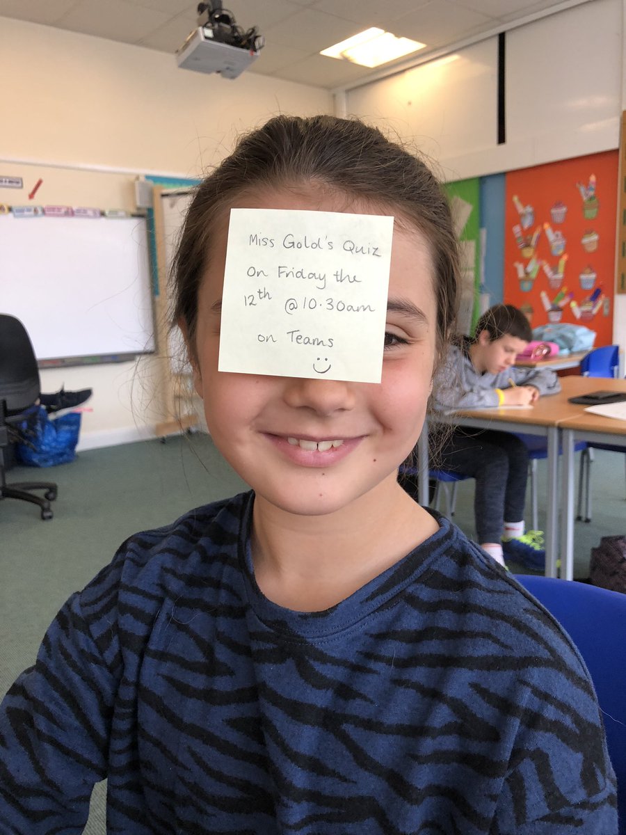 Summer reminding everyone from the Bowhouse HUB today about the Quiz next Friday @ 10.30am on Teams! Hope you all can make it 🤩 All you need is a pen, paper and your thinking hats! 🧠 Happy Friday 🌈 Have a wonderful weekend everyone! <a href="/MorayPS/">Moray Primary School</a>