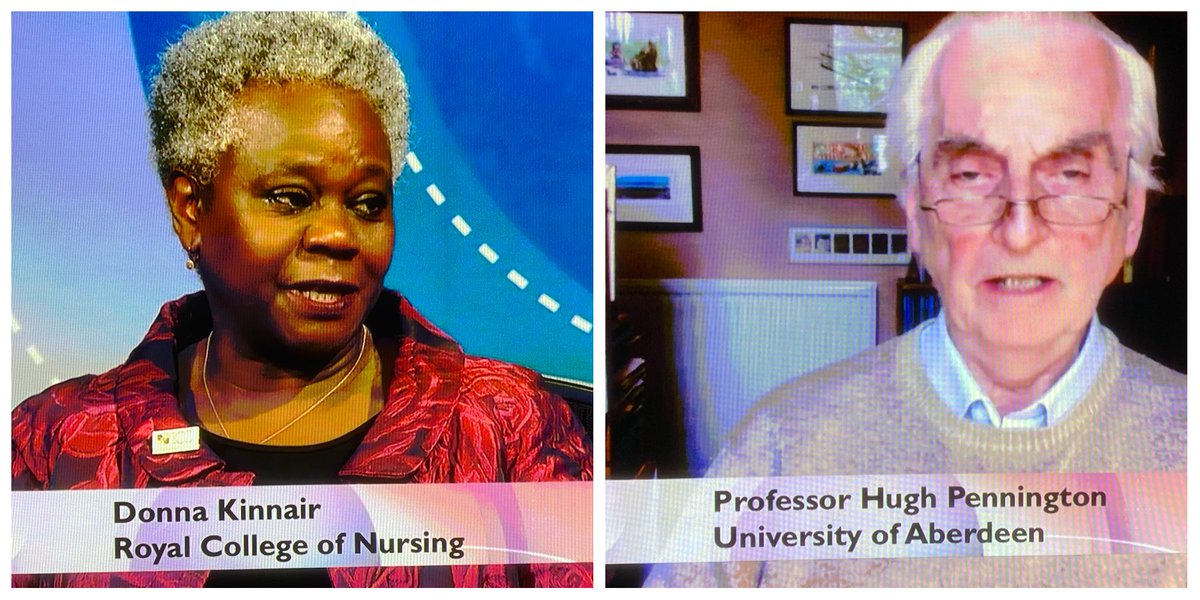 “As a nurse, I encounter structural racism every day' Donna Kinnair on #bbcqt. 

Her full title is Professor Dame Donna Kinnair, but this was missed out of her name tag. 

Hugh Pennington’s title - Professor - was not missed out.