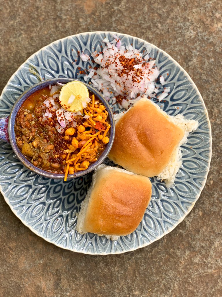 Ok. This was my EPIC lunch. Misal recipe from  @Saeek is a keeper. The main man who spent two years in Pune & misses misal the most highly approves. And that Kanda-Lahsun masala is the BOMB . Now the question is how to work after a lunch like this