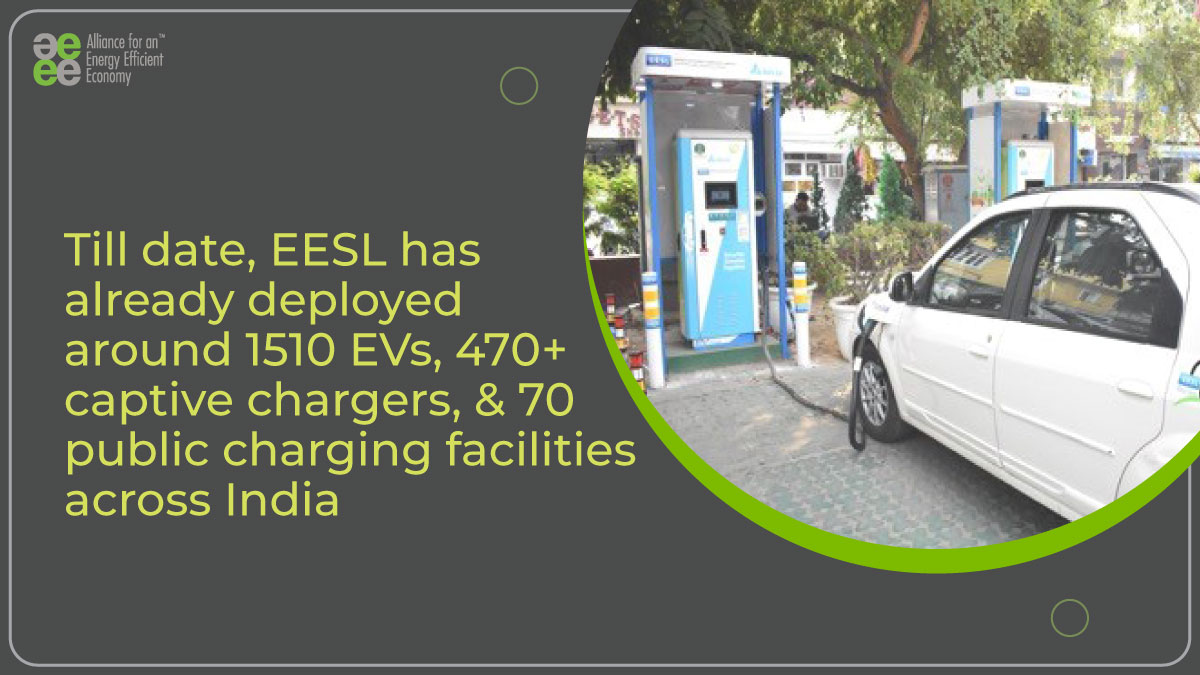 AEEE_India's tweet photo. #Casestudy2: @EESL_India is playing a pivotal role in deploying Public #EVCharging facilities in India on a large scale. EESL is partnering with local partners to implement charging facilities across various locations. 

#ElectricVehicles #EVcharging #futuremobility #EVFleet https://t.co/T2fizL6nOO