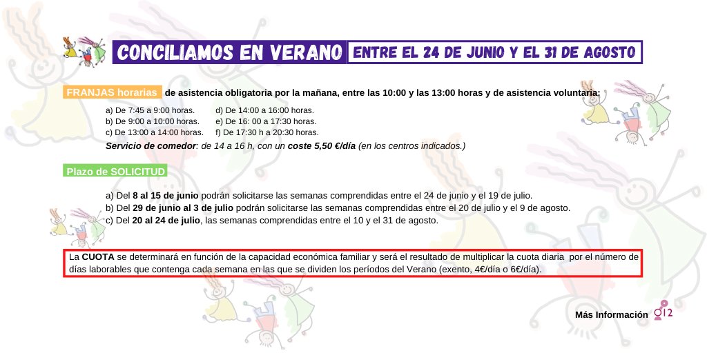 Educación JCyL (@educacyl) on Twitter photo ¡Conciliamos en #Verano este año también en agosto, y con servicio de comedor si lo necesitas!
#ConciliamosCYL Vía <a href="/012jcyl/">012 Castilla y León</a> ¡Conciliamos en #Verano este año también en agosto, y con servicio de comedor si lo necesitas!
#ConciliamosCYL Vía <a href="/012jcyl/">012 Castilla y León</a>