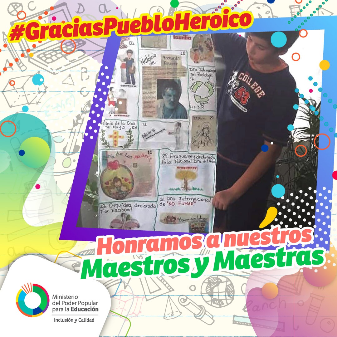 ¡GRACIAS! Maestros, maestras, misioneros y misioneras, madres, padres y representantes, quienes en medio de las dificultades siguen enseñando y reafirman su compromiso con el futuro de la Patria #GraciasPuebloHeroico <a href="/NicolasMaduro/">Nicolás Maduro</a> @psuvaristobulo <a href="/dcabellor/">Diosdado Cabello R</a> <a href="/PartidoPSUV/">PSUV</a>