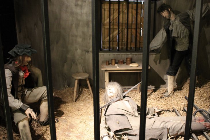 Covered in graffiti from the prisoners, it isn’t fancy but our C17 gaol cel...