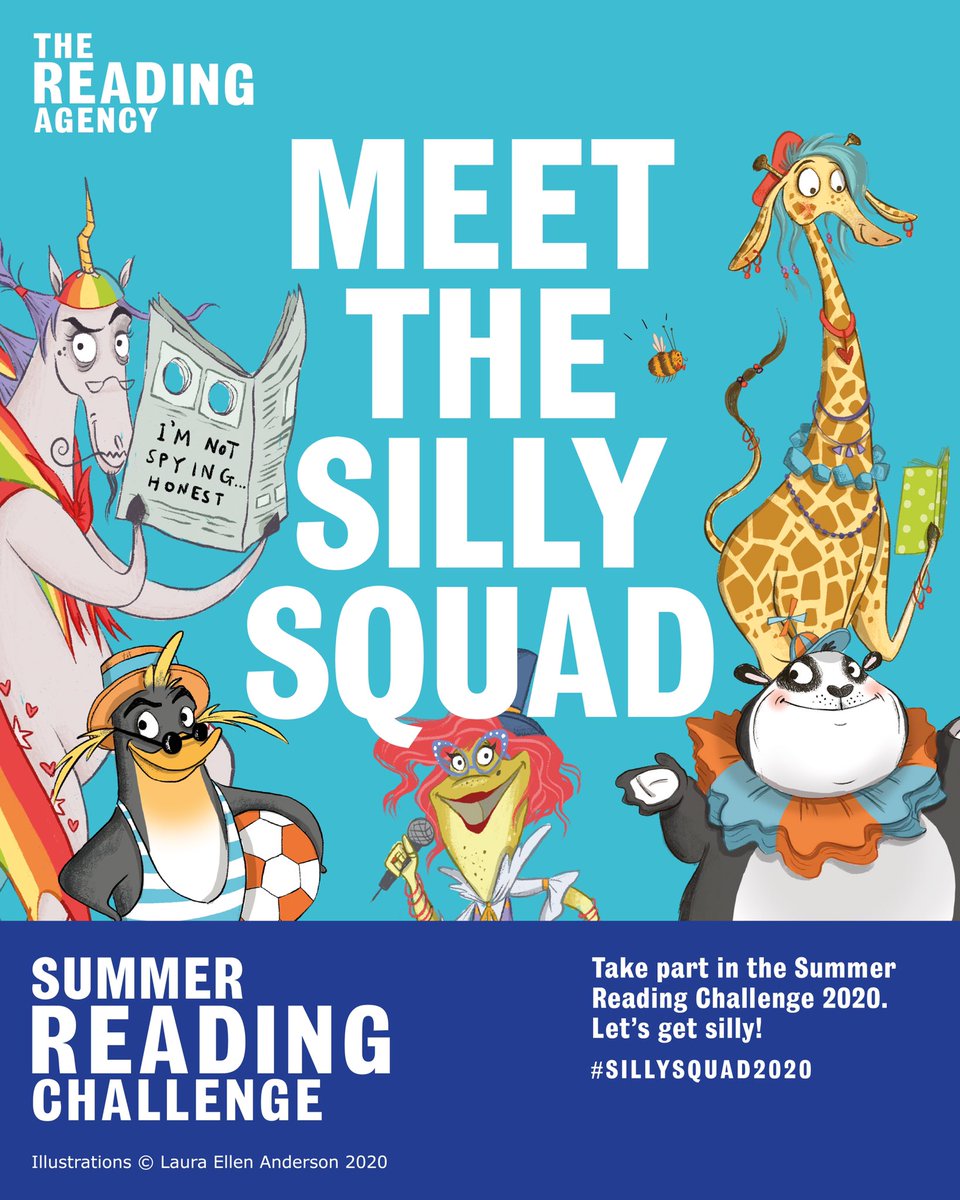 I’m super-excited to be an Ambassador for this year’s #SillySquad2020 Summer Reading Challenge with @readingagency which launches TODAY! Head over to sillysquad.org.uk to sign up right now and #LetsGetSilly.

*Features fab illustrations by @Lillustrator
