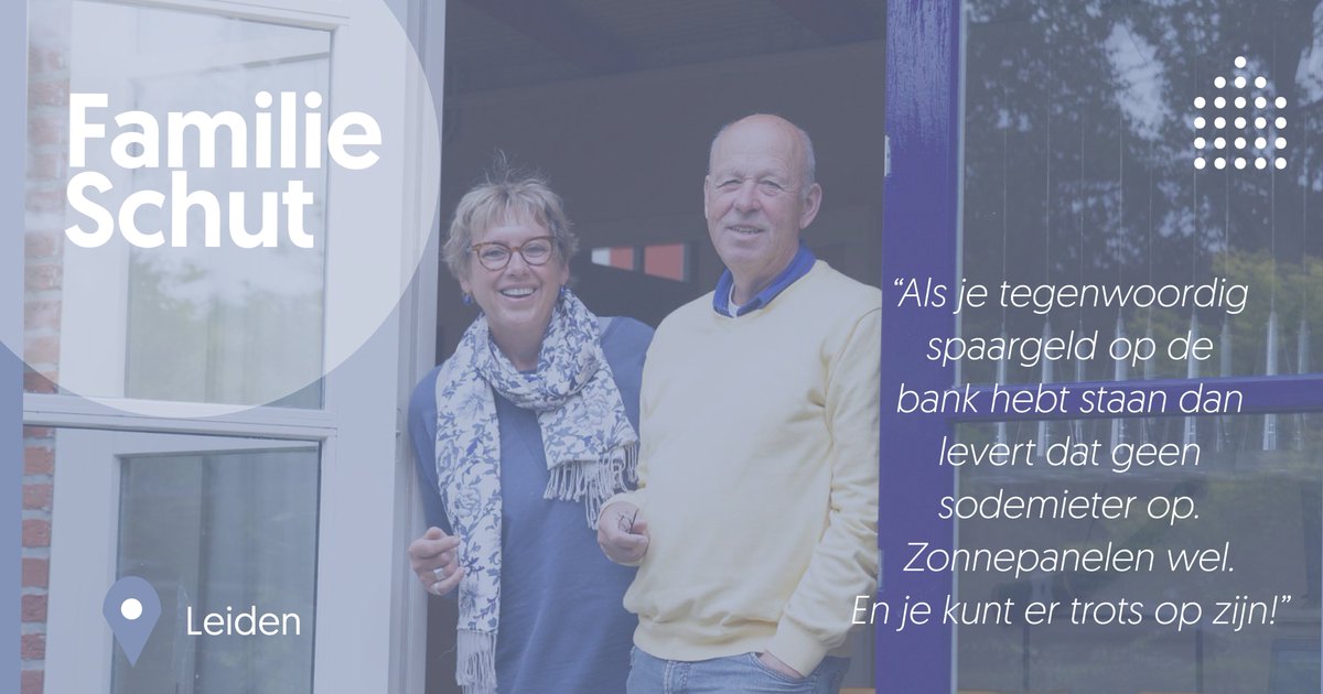 Familie Schut bespaart al 4 jaar energie!
Hoe zij dit hebben aangepakt? Bekijk hun verhaal hier energiebespaarders.nl/klanten/schut