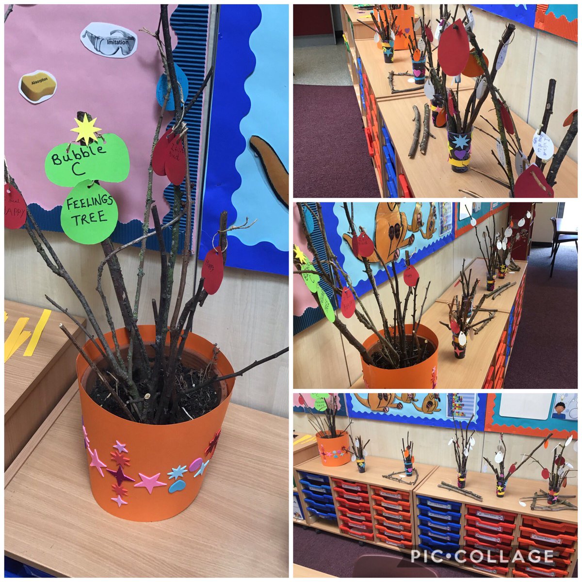 Fibbersley_MrH's tweet photo. We now have a bubble C feelings tree! The children can talk about their feelings each morning and place them on the tree #bubbleC #feeling #feelingstree #FIDES @KCruxton @FibParkAcademy https://t.co/vXXGt4bjYI