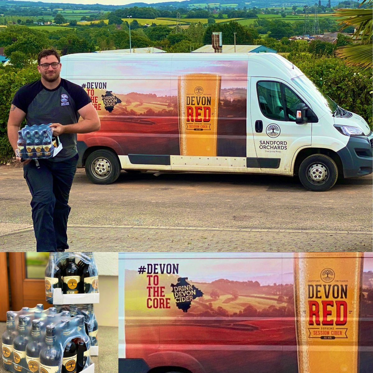 barryjohnfrost's tweet photo. Was just thinking ‘not much good news around today‘ ...and then this van pulls up with my @sandfordorchard delivery... in these days of lockdown I propose that Sandford &amp; @ribticklercider should be deemed the 4th emergency service coming to save us all #devondry #ribtickler 🍎 ✌️ https://t.co/7XPk4wDutx