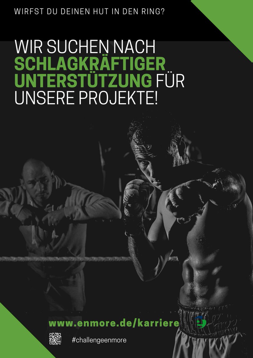 enmore_ag's tweet photo. Wir suchen ab sofort Verstärkungen!   

Du hast Interesse in spannenden Projekten und direktem Kundenkontakt zu arbeiten und Dich mit Engagement, Motivation und eigenen Ideen bei der #WirAG zu beteiligen?

Bewirb Dich jetzt unter https://t.co/58sVv6hPx8

#challengenmore #enmore https://t.co/mb0Oh4sqvK