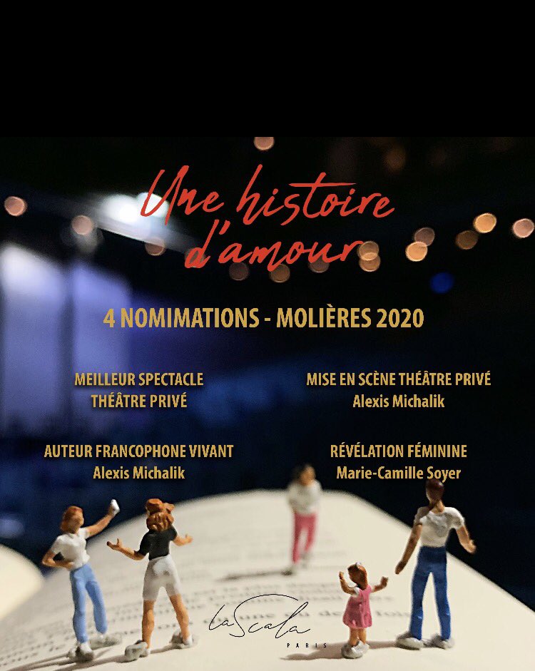 MurielCousin's tweet photo. C'est toujours gênant et déplacé les autopromos ou autres autosatisfactions.. mais là j'ai le droit il y a ma fille #viovio!!! #UneHistoiredAmour #AlexisMichalik #lesmolières2020 https://t.co/RzDB6MRYPa