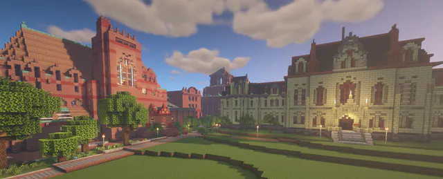 I need a few people to help me construct my campus in minecraft. Anyone?

Students will start attending classes inside in July.