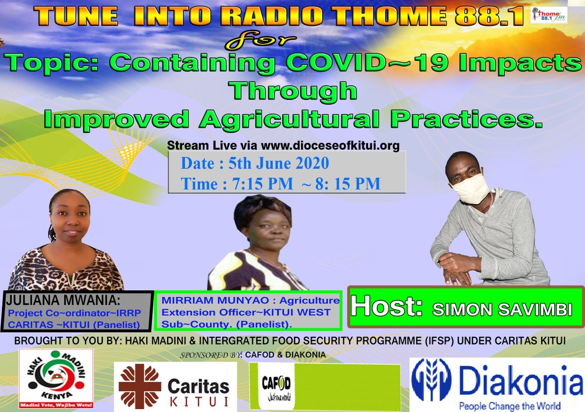 Join the Conversation <a href="/Caritas_kitui/">Caritas Kitui</a> <a href="/radio_thome/">Radio Thome-Kitui</a> <a href="/debz_mbithe/">Deborah Mwania</a> Stream Online via dioceseofkitui.org