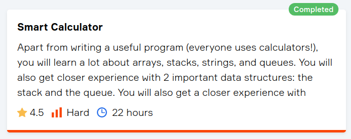 ArturStrakhov's tweet photo. Mathematical expressions. Done. 😤
#java #hyperskill #JetBrainsAcademy https://t.co/9uCMNRE2HU