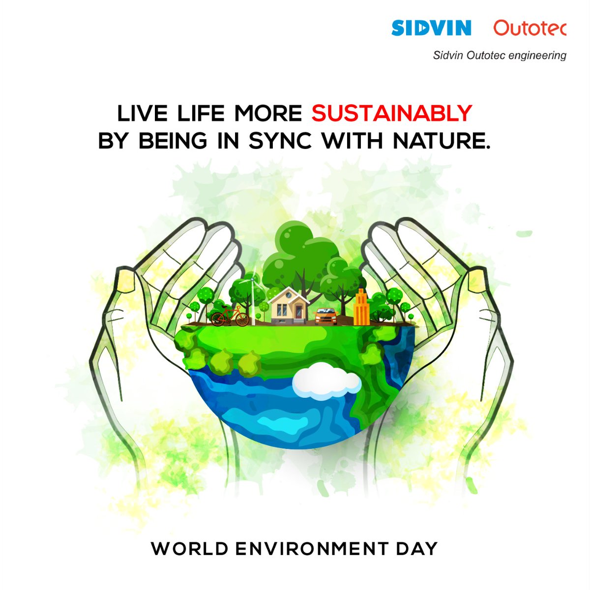 SOutotec's tweet photo. Let's pledge to change ourselves to live life more sustainably.... https://t.co/A8MClBw6gJ