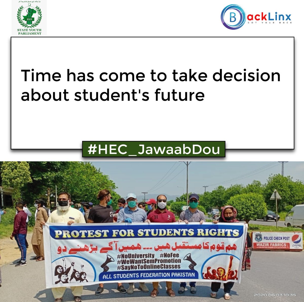 Many students don't hv any access to online classes so don't play wd students future.
#stoponlineclasses
#HEC_JawaabDou