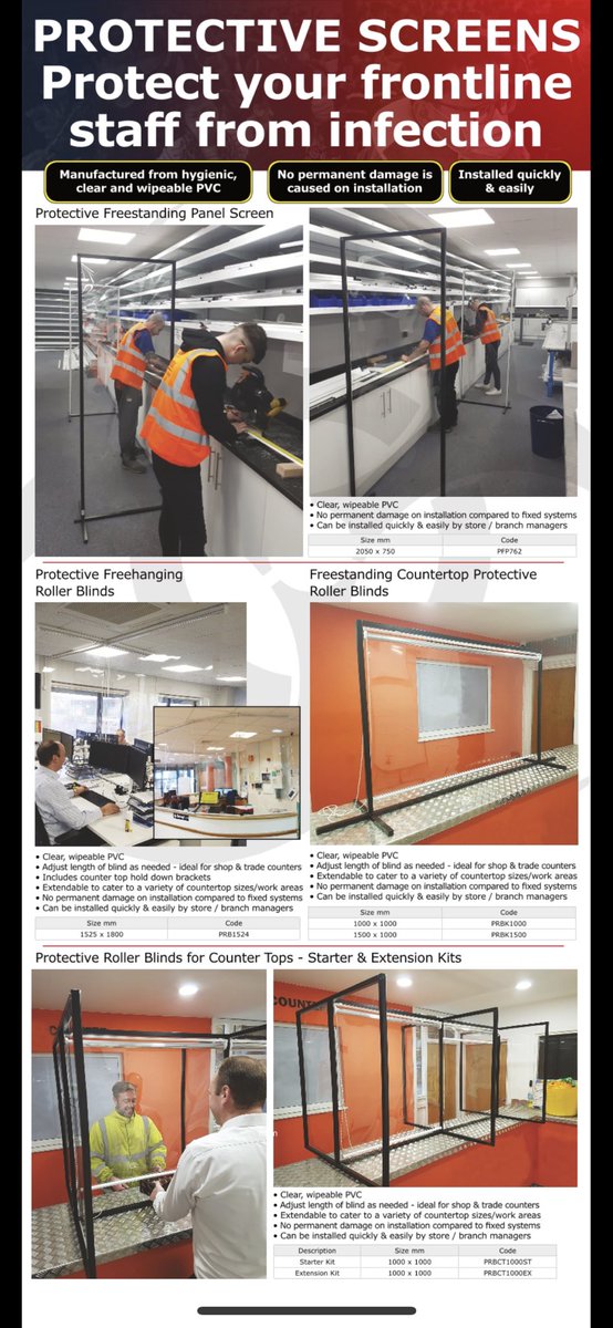 Protecting staff returning to the workplace is vitally important to us all. For screens and other #coronavirus prevention solutions contact Mark Benbow on 01432 277180. 

#solutionsforcovid19 #protection #LetsBeatRona