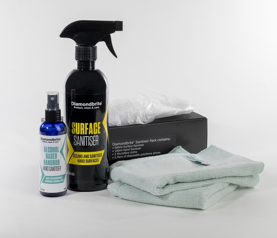 DiamondbriteUK's tweet photo. Get a FREE Sanitiser Pack (and FREE delivery!) when you spend over £25 with #Diamondbrite. The Pack includes essential items for keeping yourself and others safe: 100ml Hand Sanitiser, 500ml Surface Sanitiser and two microfibre cloths ➡️ https://t.co/QL9lWA0wiu https://t.co/XUQlDx0raN