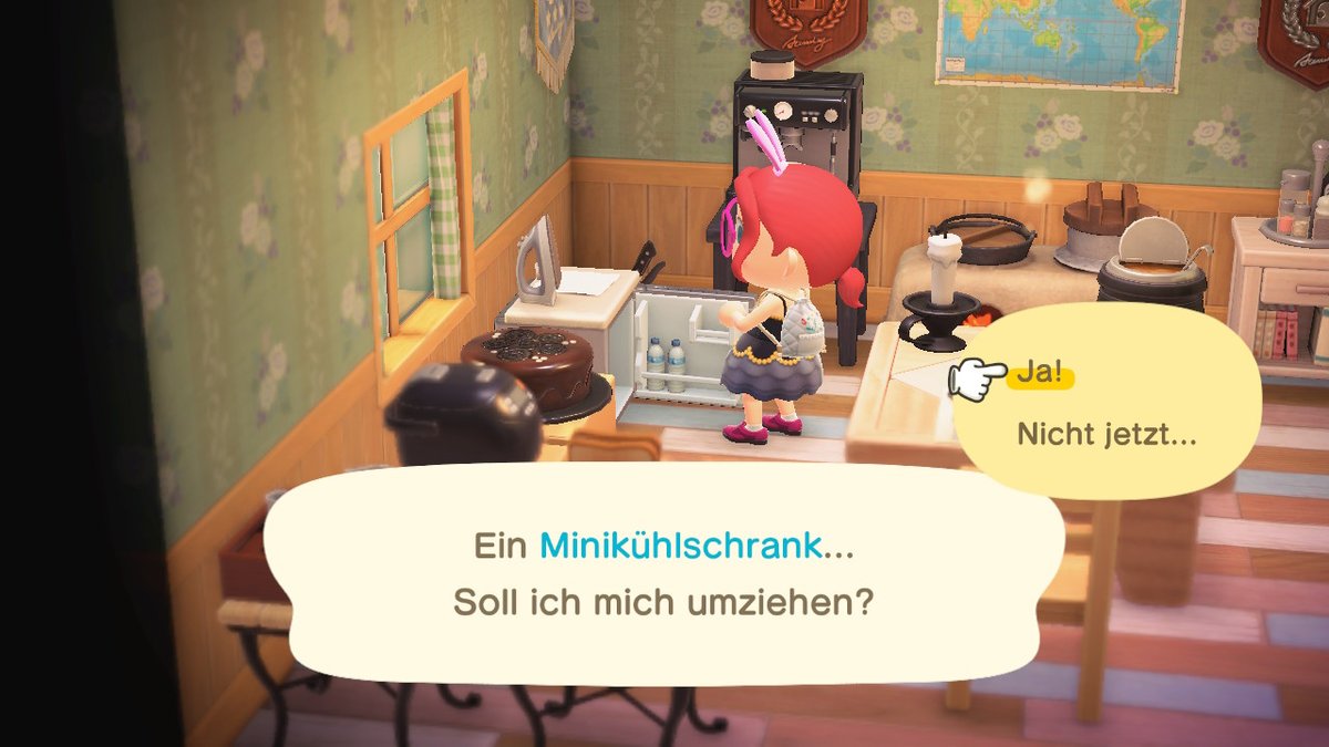 Ich? Ja, ich ziehe mich immer am Kühlschrank um, wo sonst? #AnimalCrossing #ACNH