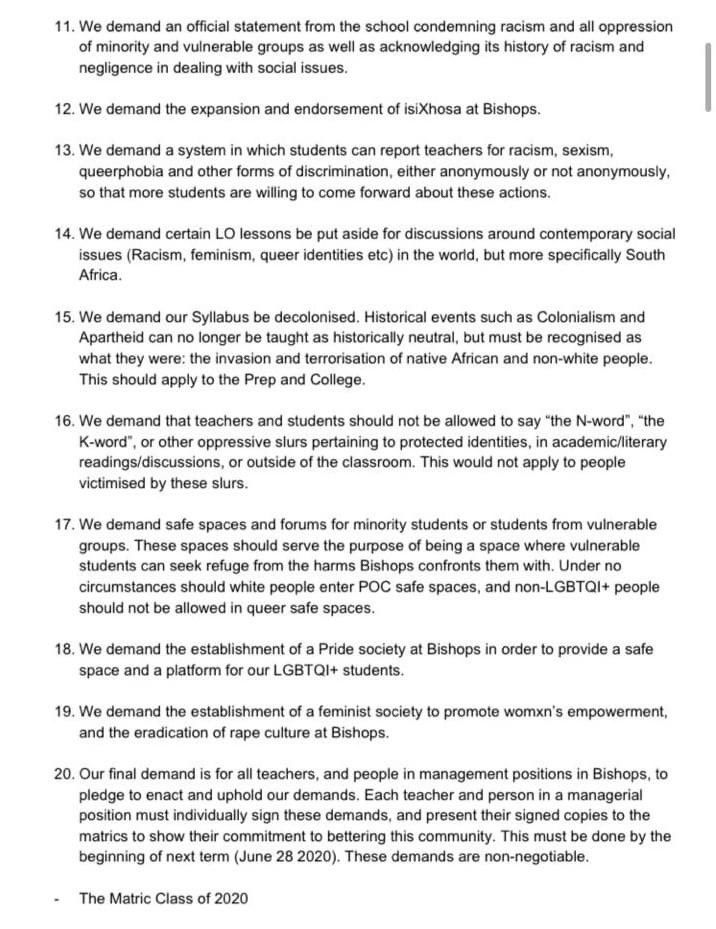 Bishops Matric Class of 2020: