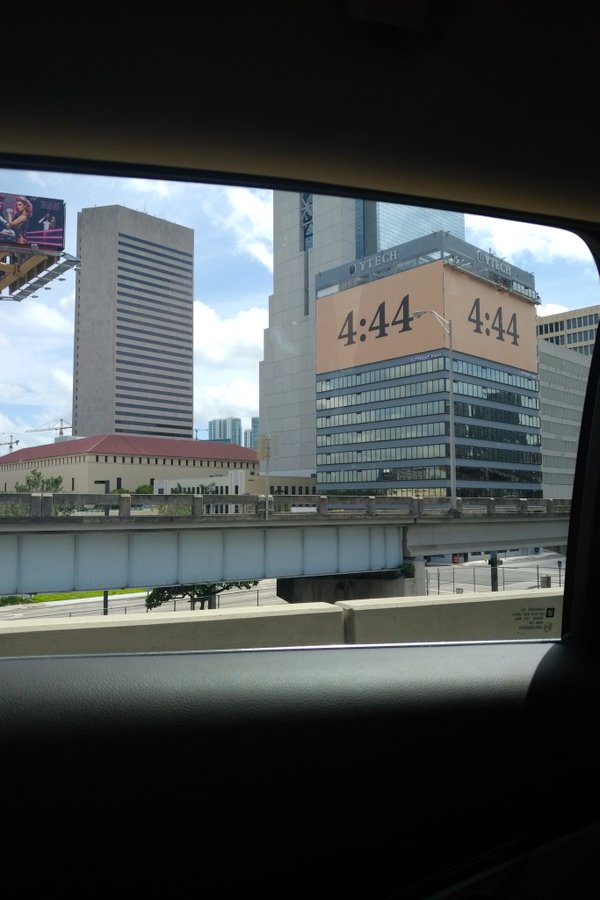 Three years ago this week, mysterious numbers '4:44' on a peach-colored banner started appearing as ads on several websites, subways, billboards and buildings in several cities across world, sending the Internet into a frenzy GOAT album roll out