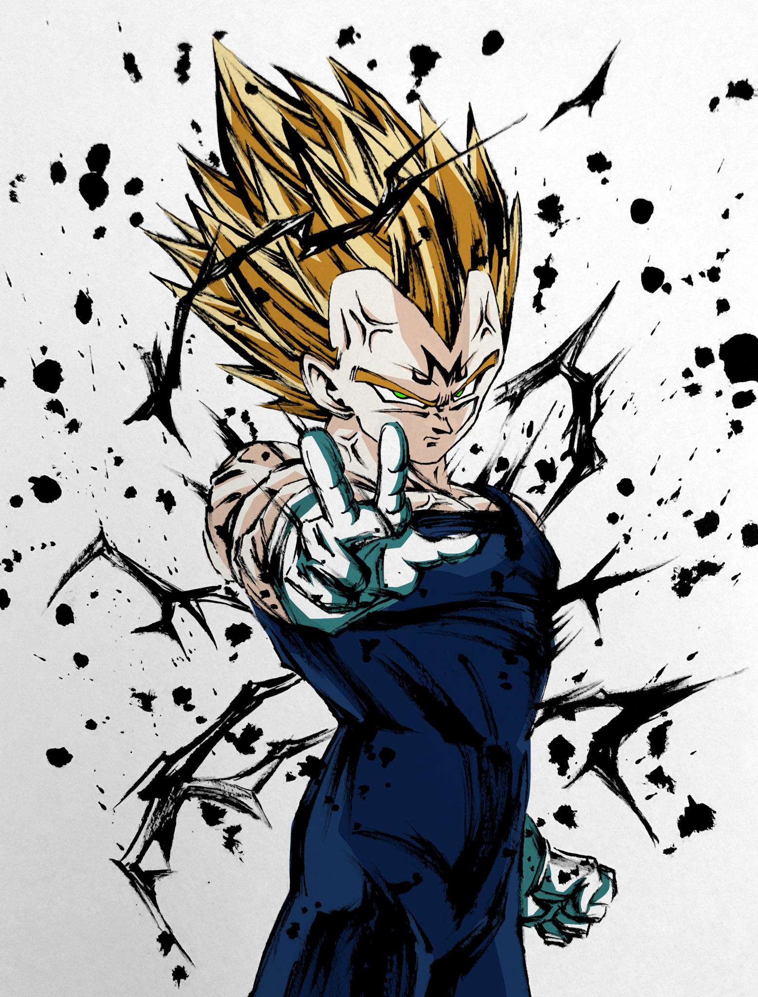かず 最近描いたドラゴンボールイラスト ドラゴンボール 墨絵 T Co Lbkxr05kol Twitter