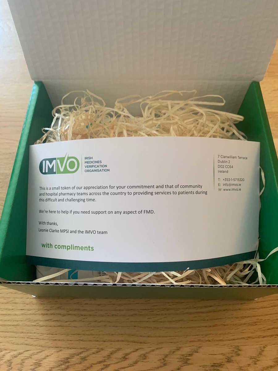 Our small thank-you to pharmacists across Ireland in appreciation of their trojan efforts during #covid19 @IrishPharmacy @ipha @MedicinesForIRL #AIPPD #PDF #InThisTogether #HoldFirm