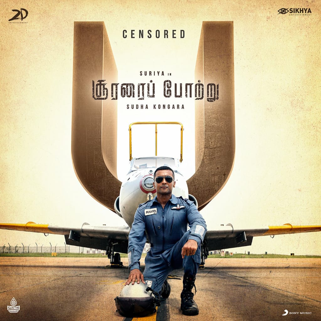 Censor_Media_'s tweet photo. Most awaited movie #SooraraiPottru censored with a clean ‘U’. 

Maara is ready for action!

#SooraraiPottruForU https://t.co/1xrD4ziGFw
