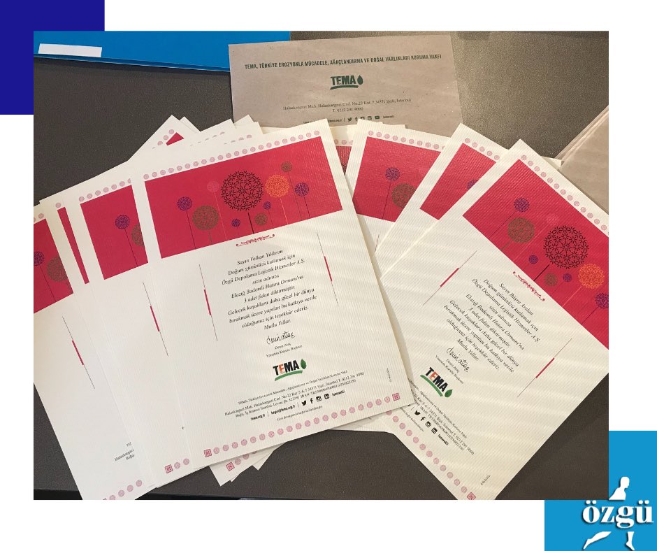 Çevre konusunda duyarlılığın artarak devam etmesi, gelecek nesillere sağlıklı ve temiz bir dünya bırakılması temennisi ile #dünyaçevregünü ‘nü kutlarız. 🌏 Özgü Lojistik olarak ekip arkadaşlarımızın doğum gününü Tema Vakfı’na fidan bağışı yaparak kutluyoruz. ✨🍃