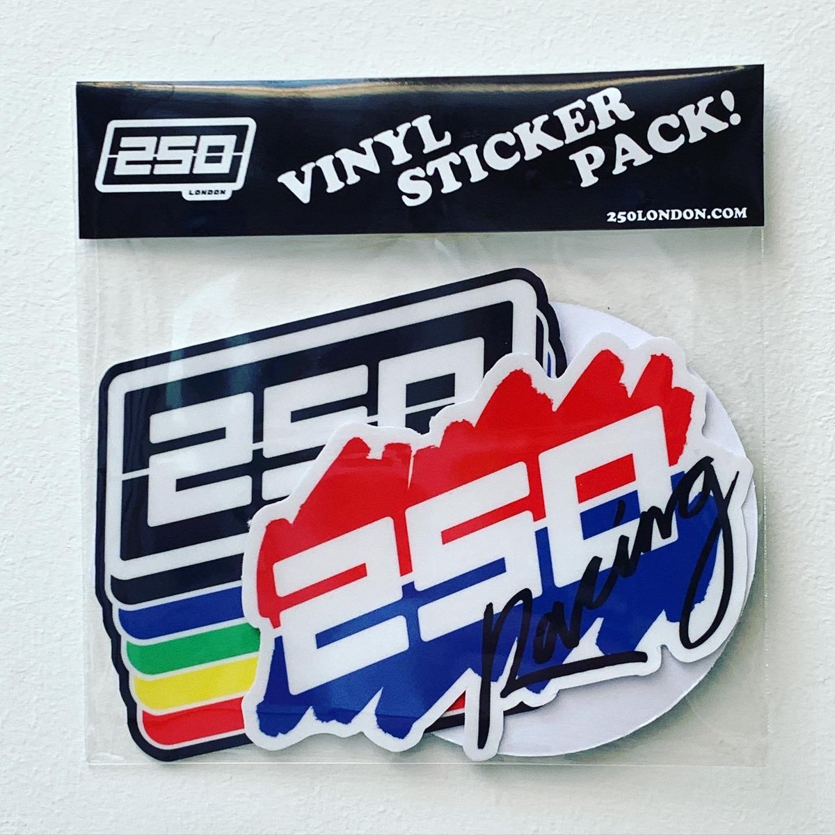 250LONDON's tweet photo. Are you a sucker for stickers? Then check out our new vinyl Sticker Packs and Van Stickers! *Free UK Shipping* https://t.co/zjsu5EqSex #stickers #vinyl #design #brand #logo #motocross #rainbowsticker #moto https://t.co/ytmQGadye6
