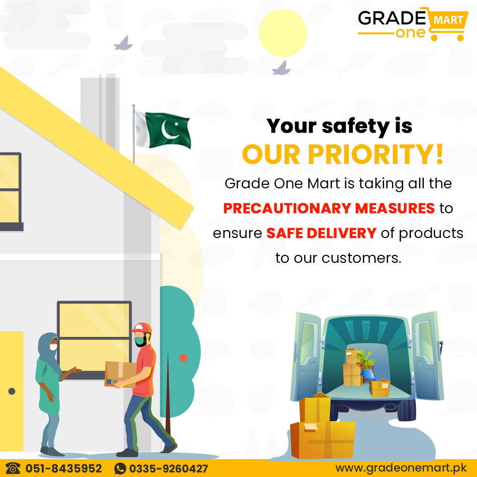 GradeOneMart's tweet image. In the event of this Pandemic, Grade One Mart is making sure to deliver all the products with utmost safety and protection. The safety of our valued customers is our first priority!
gradeonemart.pk

#SafeHomeDelivery #COVID19 #GradeOneMart