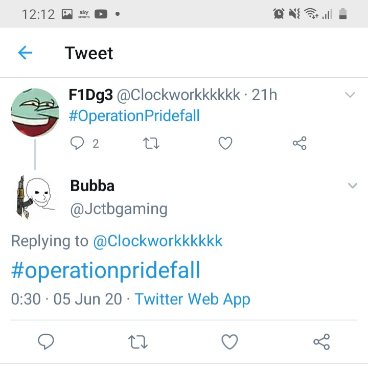 TheRevvo's tweet photo. Block and report these cockheads.
#PRIDEFALLAWARENESS #pridefall #operationpridefall #PRIDE2020 #pride https://t.co/c96y7eMYAZ