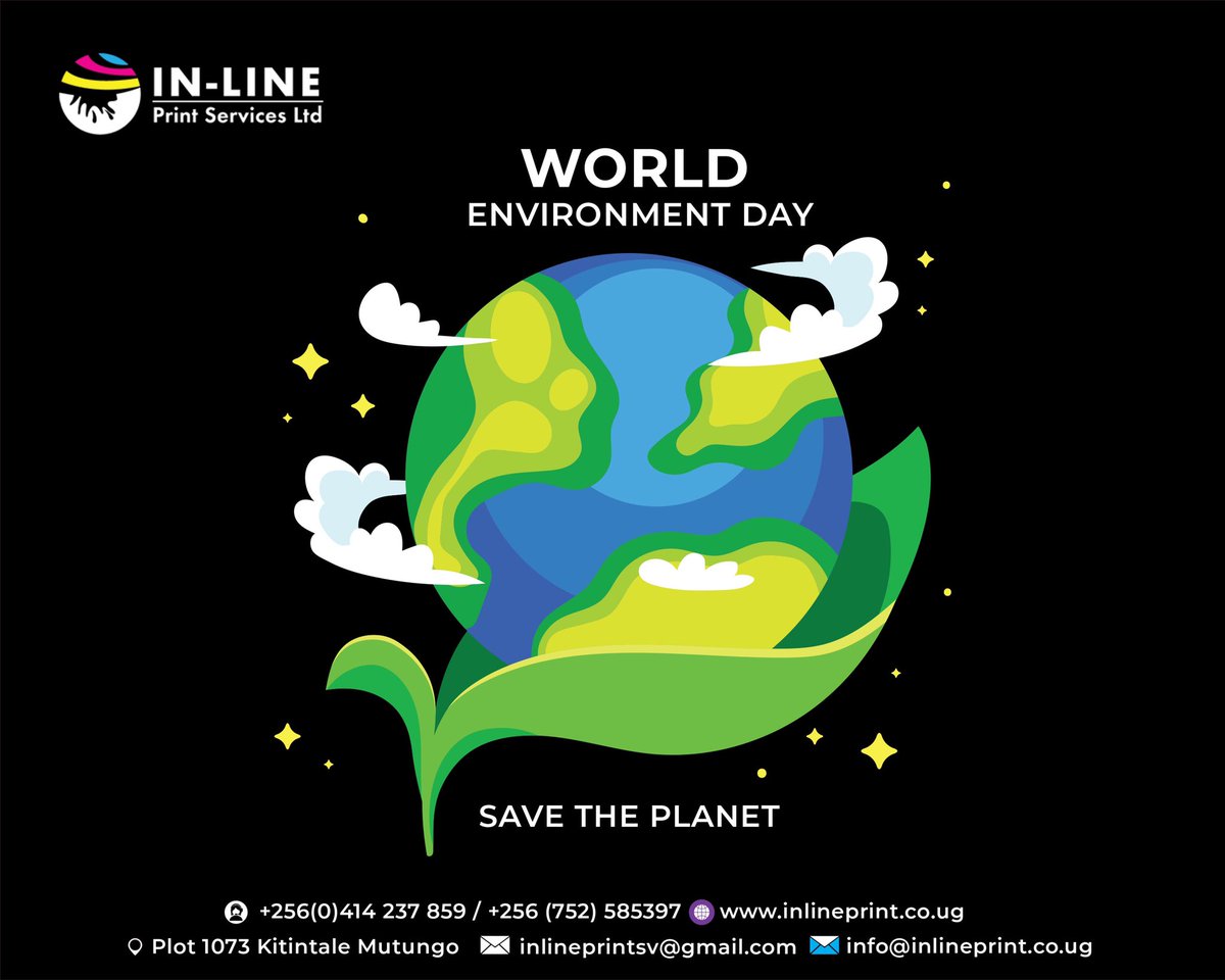 PrintInline's tweet photo. Let us give our coming generations a healthier and happier environment to have a beautiful world. #WorldEnvironmentDay #WorldEnvironmentDayUG #WorldEnvironmentDay2020 #printingcompany #printingservices #logodesigns https://t.co/qUNVFNb4uW