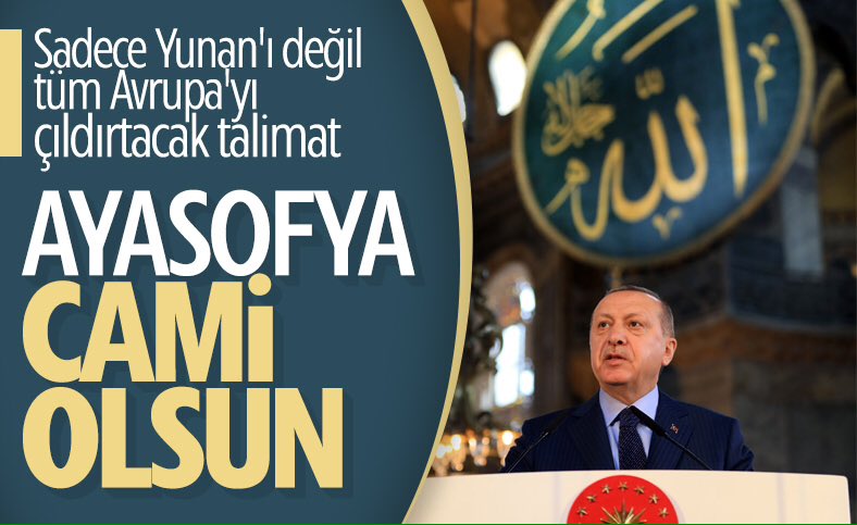 oyunbozan_rte's tweet photo. AYASOFYA CAMİİ yeniden CAMİ statüsüne kavuşuyor. @mustafarmagan https://t.co/cA6B50GEfv