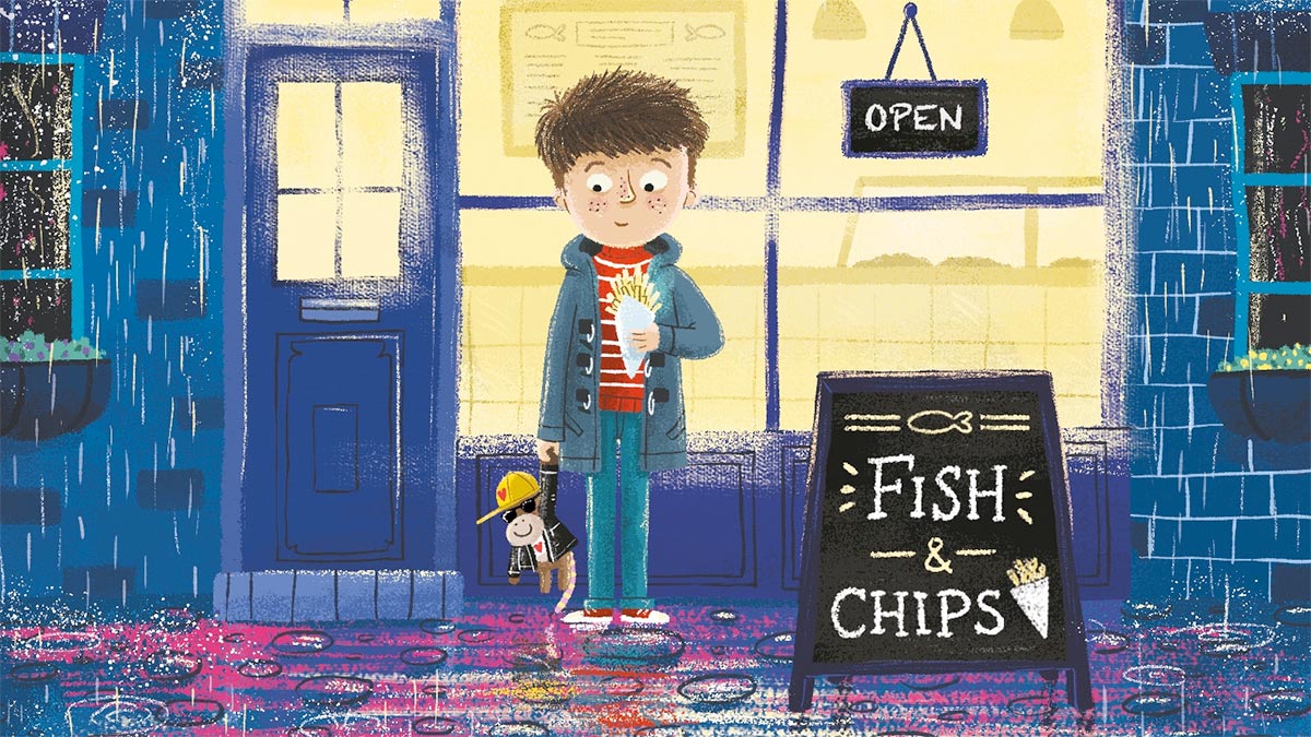 Booktrust's tweet photo. Apparently it's #NationalFishAndChipDay. We're not going to argue with that! 🍟
We bet the family in Mark Lowery's brilliant #EatingChipsWithMonkey are celebrating it, too. Here's how you could win the book AND a takeaway voucher: https://t.co/UEbEOBB7SU
Pic: Chris Jevons https://t.co/403duNDwDi