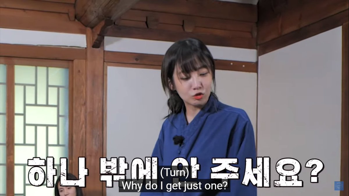 jiae only got a coin for hitting the slate and so she asked whyㅡ the pd's comment tho 