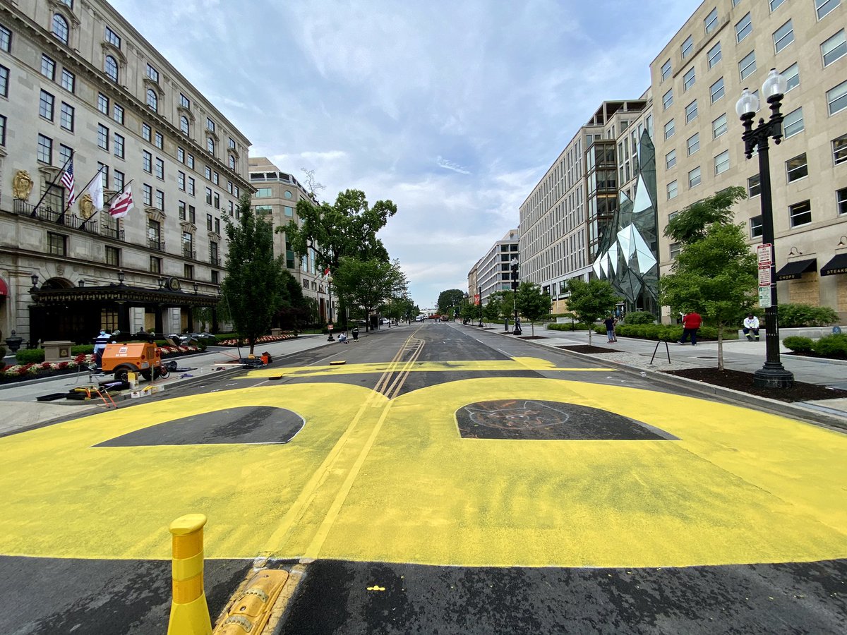 Black Lives Matters is being painted on 16th St - with the city’s blessing
