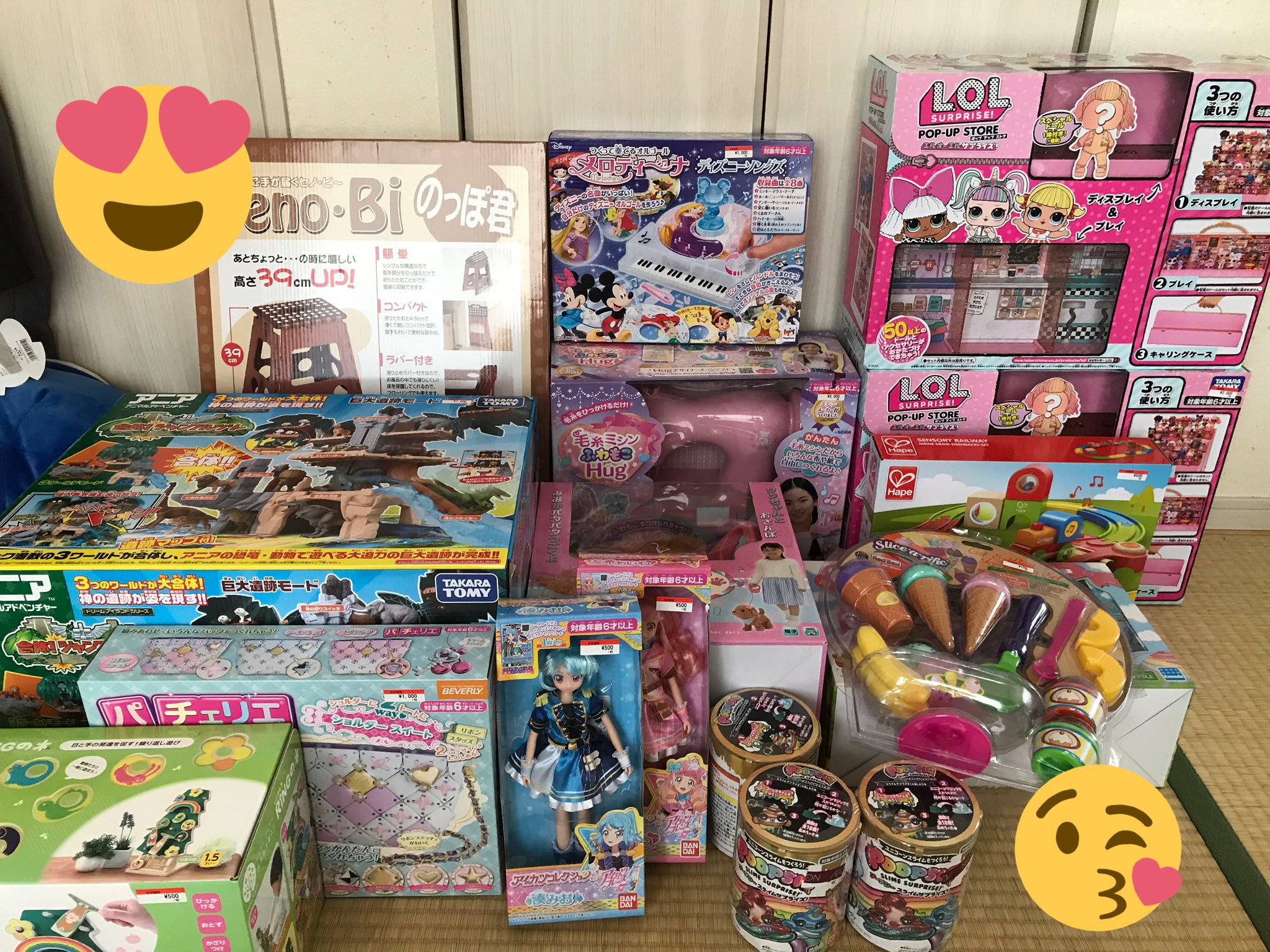 たぬぽん ここ数日のイオンの戦利品 パパも仕事帰りに見てくれて購入してくれて感謝 でも レゴが欲しい もう毎日車で イオンは疲れたよ かわいそうなので新商品のレゴ買ってあげてるからセールで安く買っても2 3万ぽんって飛んでいく イオン