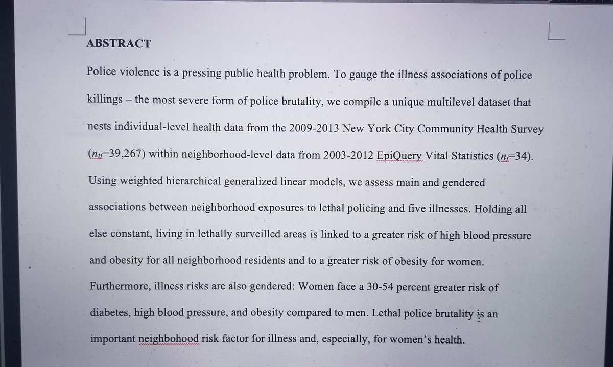 aasewell's tweet photo. Today, I got wind that my study on the role of lethal police violence in shaping illness was accepted at @ERSjournal.

How do I celebrate? By joining the #AtlantaProtests

Check out the study details  below.

#DefendBlackLife
#DefundThePolice
#StopandFrisk
#NewYorkProtests https://t.co/VmvvfVLO5I