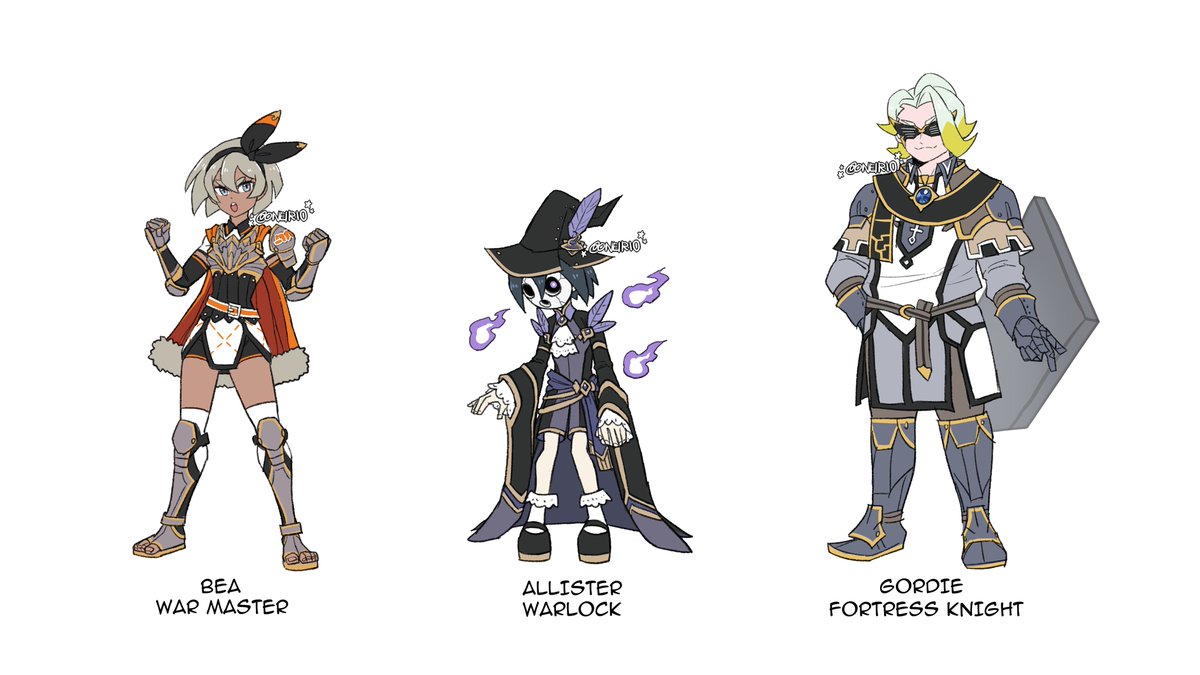 Oneirio's tweet image. Here are some Fire Emblem x Pokemon designs I made! Leon and Raihan will be featured in @fepokezine's collaboration with @fefanboardgame! I made designs for the rest of the characters just for fun ^^