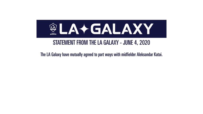 LA Galaxy release Aleksandar Katai after wife's comments