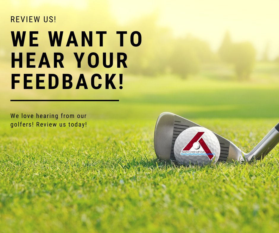 ApacheCreekGC's tweet photo. We want to hear from you! Review us on Golf Advisor! https://t.co/LuBRAgDoIo