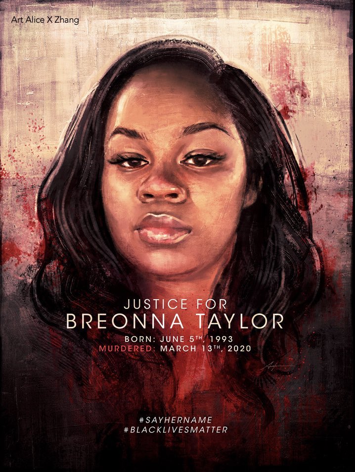 Today, #BreonnaTaylor should be celebrating her 27th birthday. She would be celebrating if not for the Louisville police officers who stormed into her home and murdered her.

We lift up Breonna's story and celebrate her life. #SayHerName