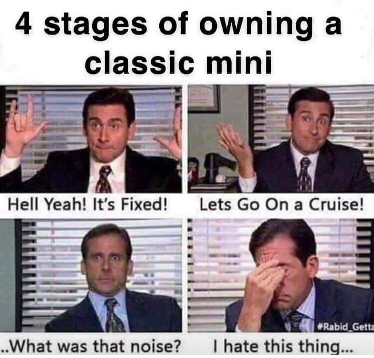Do not feel like #SteveCarell and be proactive!!! #3000 mile services, new filters and new fluids... That will keep you in #CRUISEMODE all the time!! 

GET ON THE SCHEDULE NOW!!!! 702-222-0444

#mini #cooper #clubman #minirepair #jagRepair #rangeroverrepair #autorepair