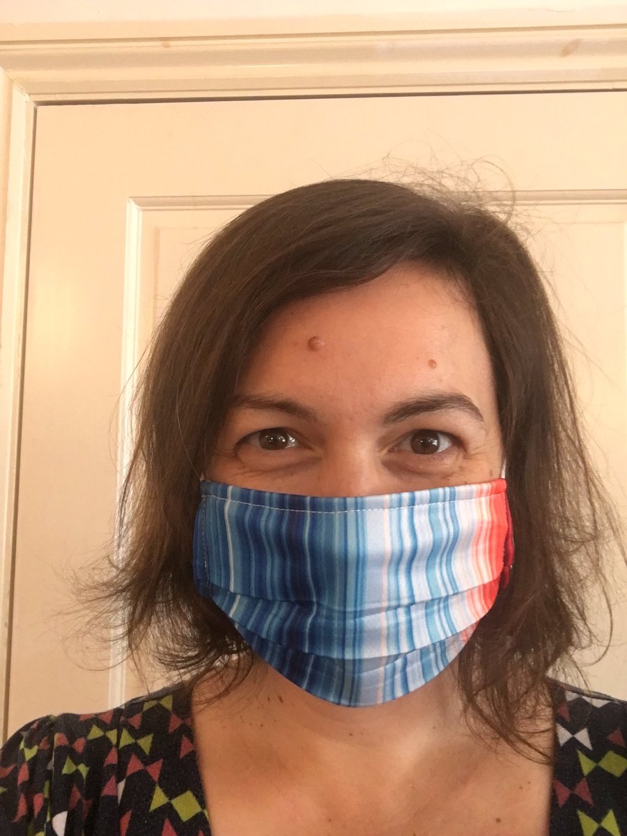 Yay! My #ClimateStripes masks arrived!