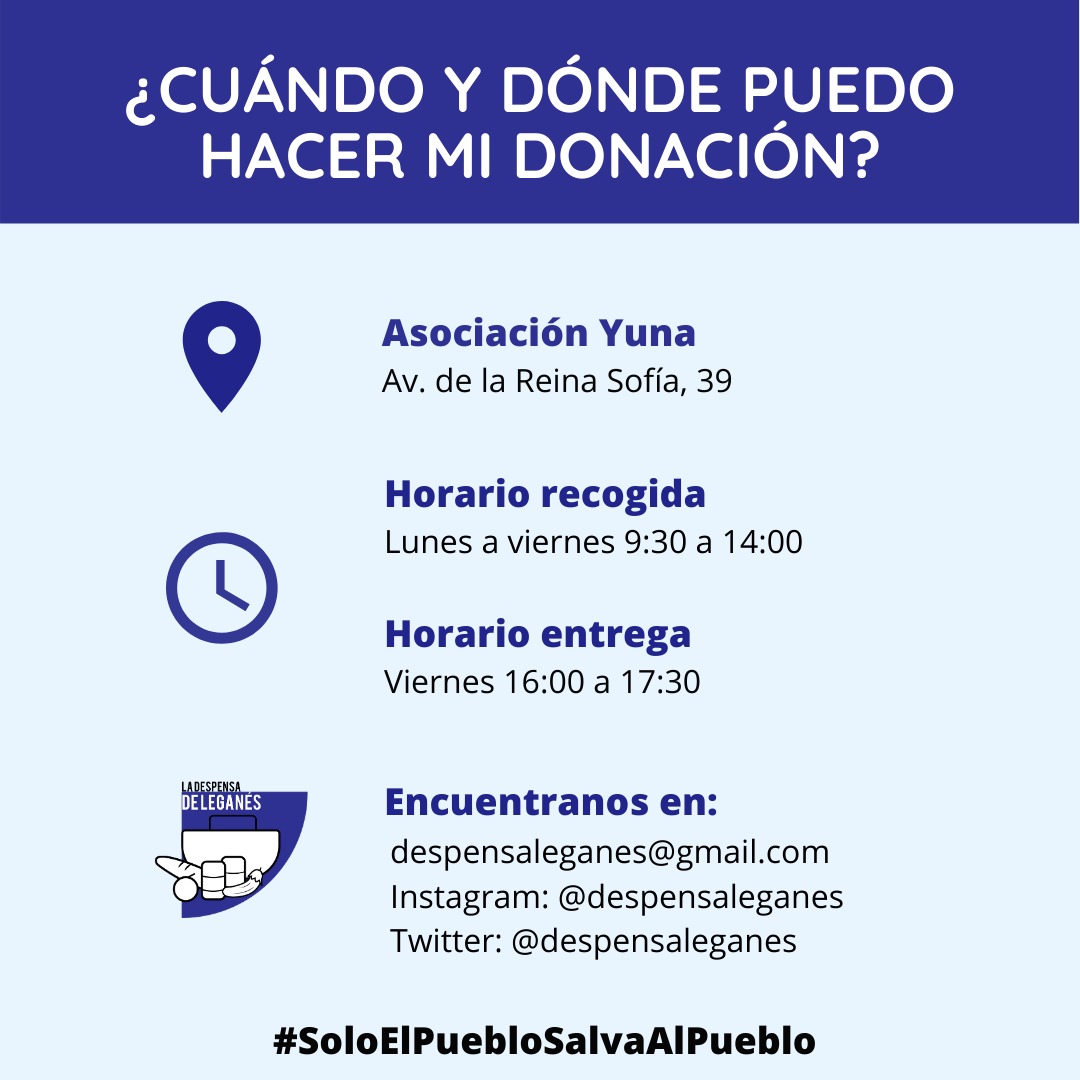 DespensaLeganes's tweet photo. 🆘 Si tienes la necesidad real de recibir nuestra ayuda con los alimentos y productos más necesarios, puedes ir a buscarlos el viernes de 16:00 - 17:30.

ℹ️Nos puedes avisar por mensaje y correo o acudiendo directamente.

⚠️Mientras más ayuda recibamos, a más familias llegaremos. https://t.co/IG3dxfV8tj