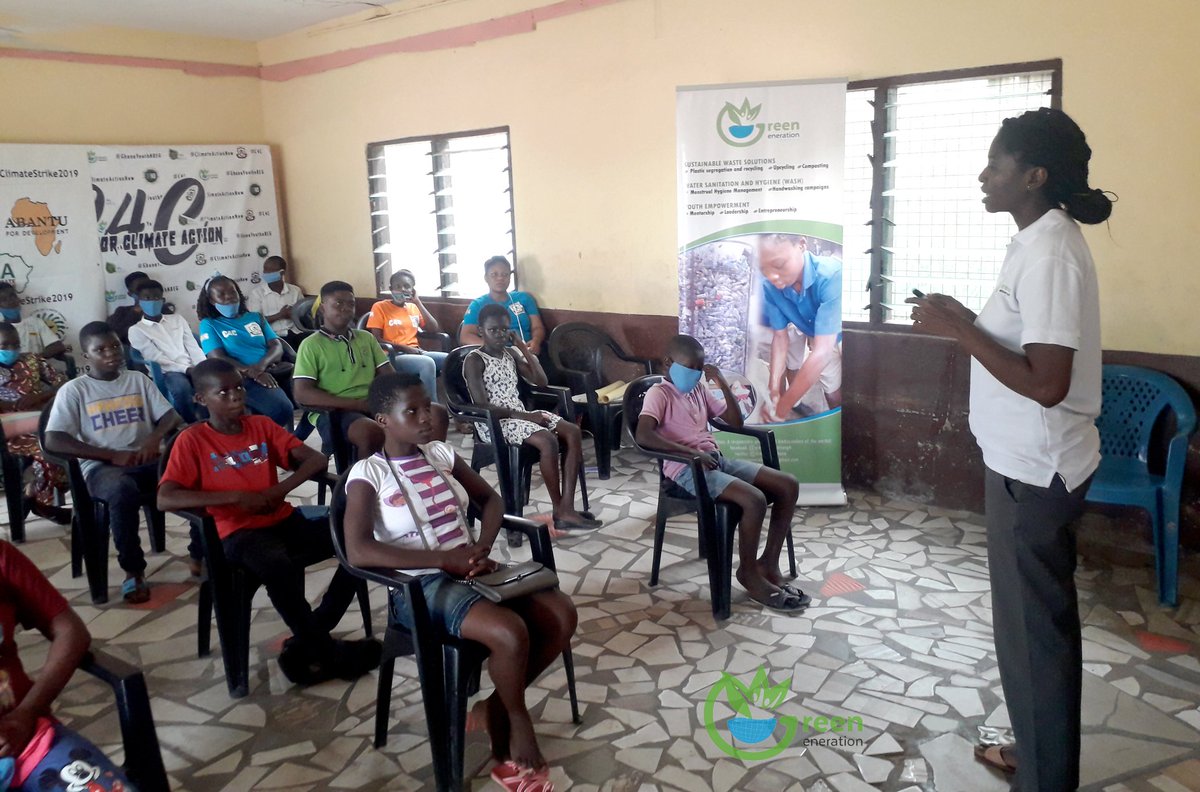 GreenGenGhana's tweet photo. As part of today's #WorldEnviromentDay2020,  Green Generation Ghana supported the Wisdom Ways Academy School inside  Narhman-Bohye for their #Climate4Change campaign. #WorldEnviromentDay2020 #Climate4Change #ForNature #ItIsTime #ItIsTimeForNature #Green #Generation #Ghana https://t.co/fmne16lbVf