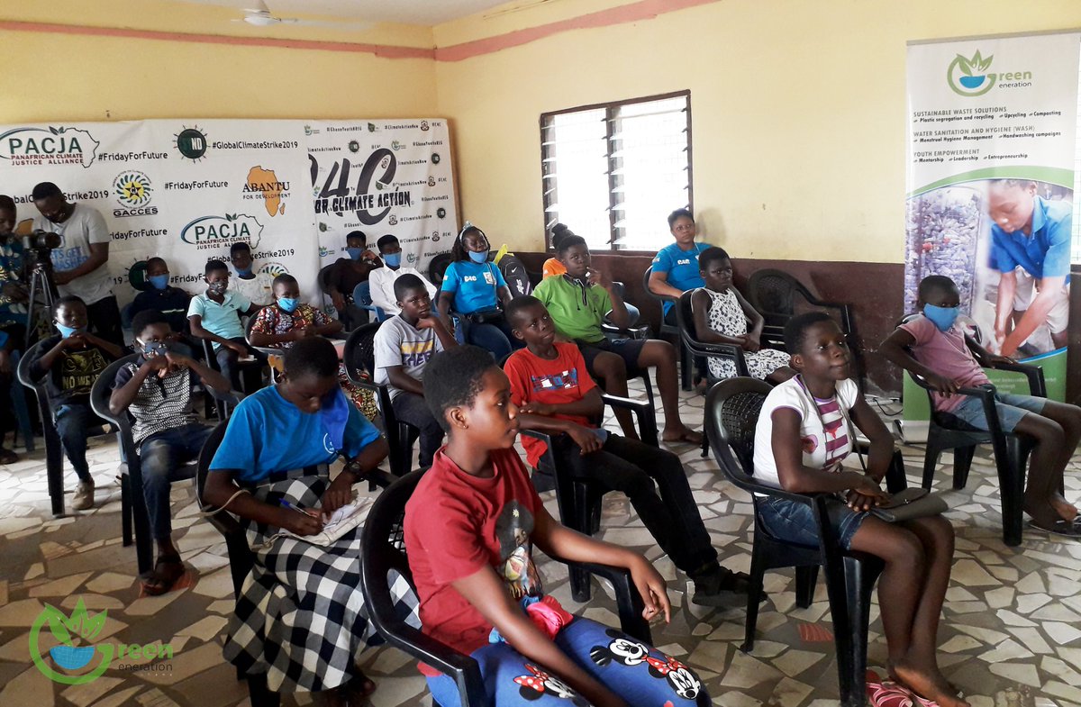 GreenGenGhana's tweet photo. As part of today's #WorldEnviromentDay2020,  Green Generation Ghana supported the Wisdom Ways Academy School inside  Narhman-Bohye for their #Climate4Change campaign. #WorldEnviromentDay2020 #Climate4Change #ForNature #ItIsTime #ItIsTimeForNature #Green #Generation #Ghana https://t.co/fmne16lbVf