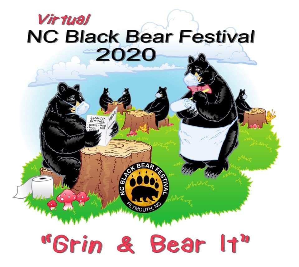 The award-winning NC Black Bear Festival is only a mouse click away this Saturday, June 6th from 7 am - 9 pm.  It will online for people anywhere in the world to enjoy.  We will be posting to social media and our website every 30 minutes all day long. Join the fun!