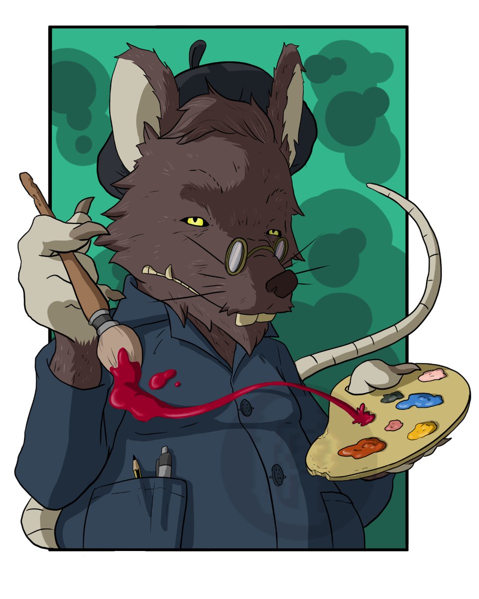 de_proof's tweet photo. Fourth day "The arts rat" #artontwitter  #artistsontwitter  #art  #DigitalArtist #digitaldrawing  #digitalart #illustration #ilustracion #artist #rat #RATA #artista #furryart #furry  #artoftheday  #CLIPSTUDIO #Painter https://t.co/Cak2puWHjU