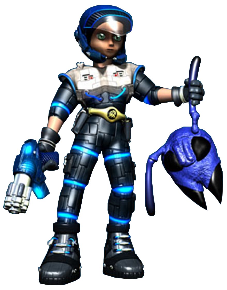 toonydamonkey's tweet photo. Juno looks so badass holding an Ant Drone's head, had an urge to redraw this render! xD #fanart #JetForceGemini #N64 #Rareware #redraw #renderredraw https://t.co/FEA2WsuGOB